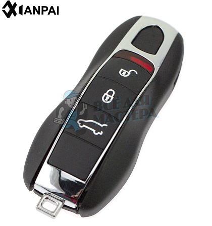 Корпус ключа HU-HAA HU66 HF55 3 кнопки + паника КНР Porsche - Чертеж