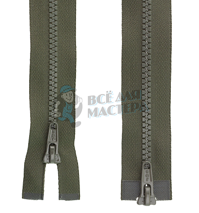 Молния Трактор "JUDSON", 80см, Тип-5, разъёмная двухзамковая, цв.хаки