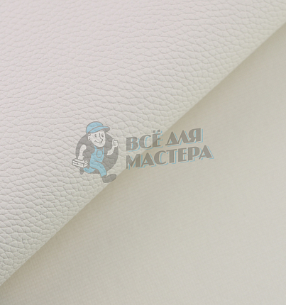 Искусственная кожа на спанбонде (тип Cayenne) цв. дымчато-белый (9841-22), т.0,9мм 100см*140см