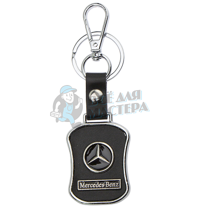 Авто карабин с кольцом для ключей MERCEDES-BENZ Экокожа (гладкая)
