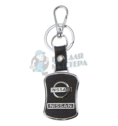 Авто карабин с кольцом для ключей NISSAN Экокожа