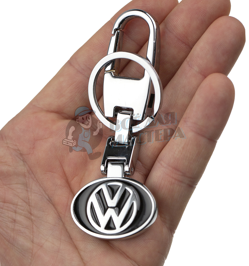 Авто карабин с кольцом для ключей VOLKSWAGEN