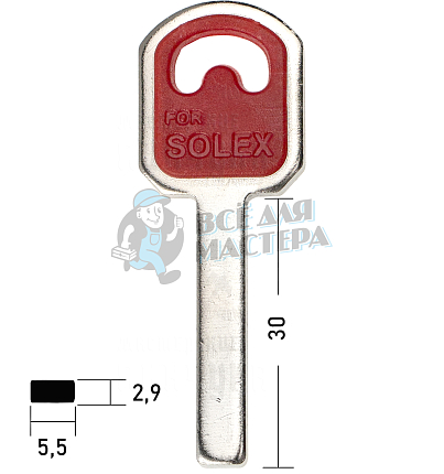 SOLEX квадрат(30×5.5×2.9) пластик, цветные КНР