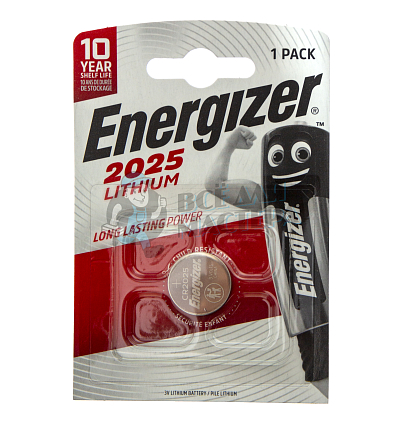 Батарейка Energizer CR2025 BL1 Lithium 3V (1/10/100)