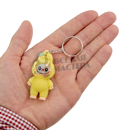 Брелок для ключей "LABUBU" цв. желтый