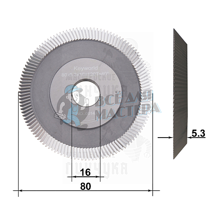 Фреза 0014J (80*5*16*120T*40°)(100G2)