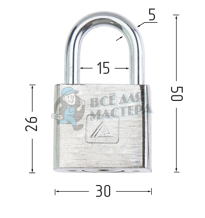 Навесной замок СТАНДАРТ HD-301