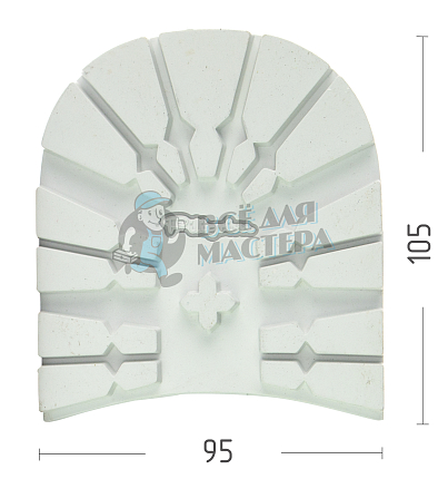 Набойка Piligrim "Танк", разм. L, 95x105x8мм, цв.белый