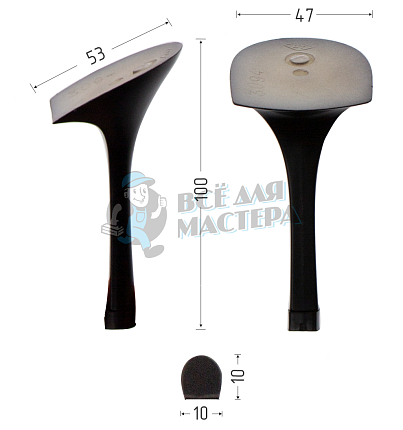 Каблуки ABS (3094) черн.мат. 9,5 см