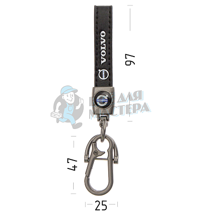 Авто карабин кожаный VOLVO