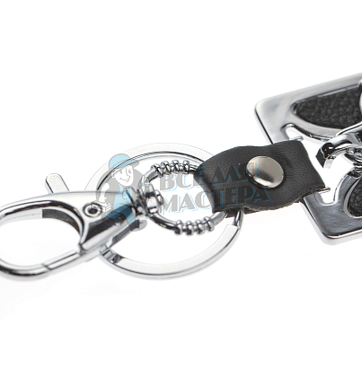 Авто карабин с кольцом для ключей NISSAN (рифленая)