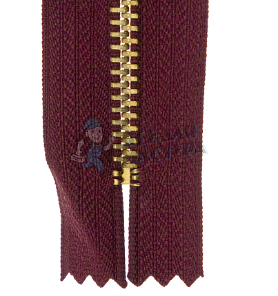 Молния металлическая джинсовая тип 5 18см н/р цв 179 зв латунь