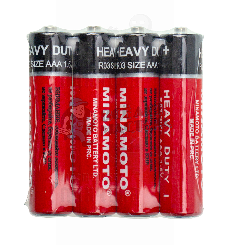 Батарейка Minamoto R03 AAA Shrink 4 Heavy Duty 1.5V (4/60/1200)