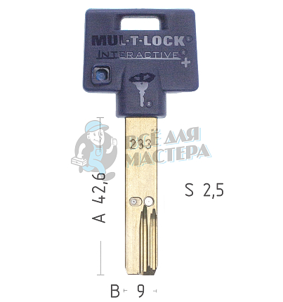Mul-T-Lock: Профиль 233 Plus Original "INTERACTIVE" (синний)