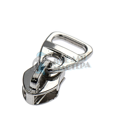 Бегунок для спиральной молнии, тип 5, сумочный N5 цв. хром 