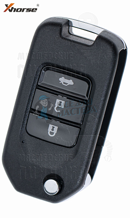 Универсальный ключ с Д/У серии XN в стиле HONDA 3кн со встроенным чипом КНР