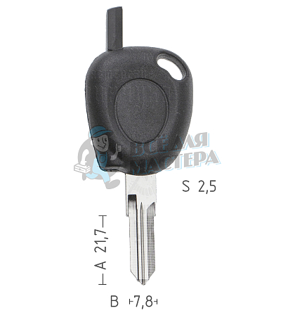 T00VC82P TP01VA-34P4 VAC102T0 а/пласт.с мест.п/чип RENAULT - Чертеж