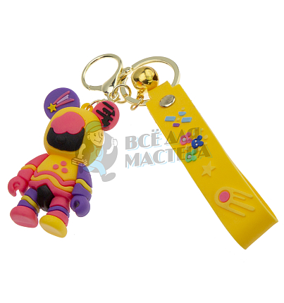 Брелок для ключей "Мишка CANDY" колокольчик + карабин